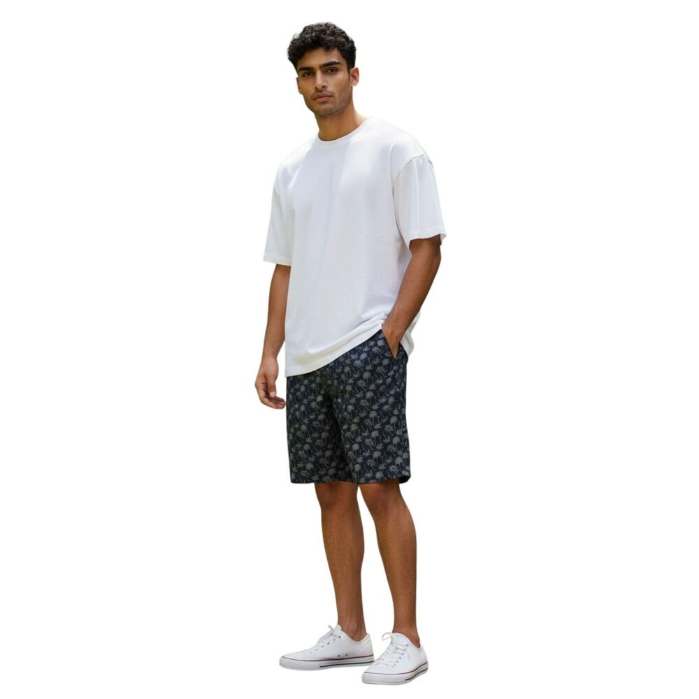 All in Motion Palm Tree Print Shorts Men’s XXL Black Casual Summer